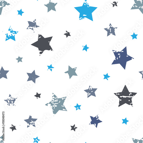 Naklejka - mata magnetyczna na lodówkę Seamless stars pattern