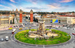 Barcelona, Espana square with MNAC, Spain