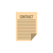 Contract icon in flat style on a white background
