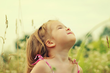  little girl on the meadow