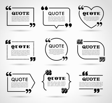 Wall Mural - Vector Labels set for Text Quotes