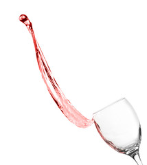 Canvas Print - Splash of red wine, isolated on white