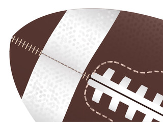 Wall Mural - American Football Ball Up Close