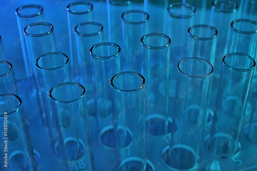 Test tubes, blue toned
