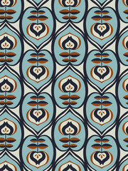 Poster - seamless vintage pattern