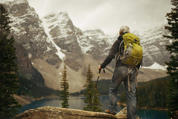 Poster - Hiker in snow