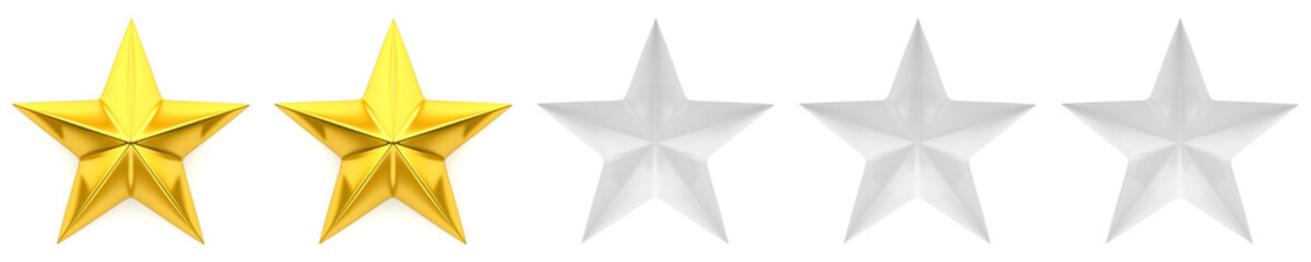 Wall Mural - Zero to five star review or rating