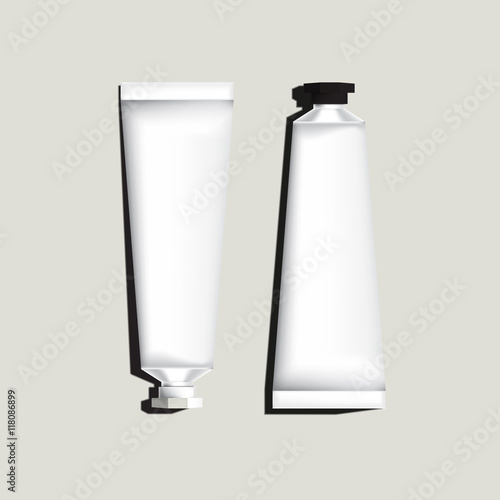 Fotomural White aluminum tubes for packaging