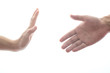 © ahirao - female hand refusing male hand to shake