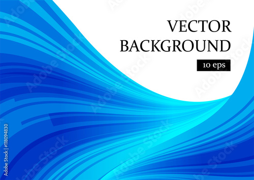 Abstract blue and white curve background