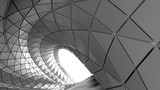 Fototapeta Przestrzenne - Abstract curve of tunnel