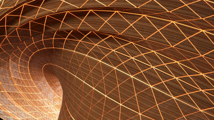 Wall Mural - Abstract curve of tunnel