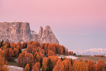 Wall Mural - autumn landscape with mountains