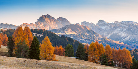 Wall Mural - autumn landscape with mountains