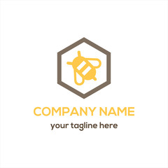 Canvas Print - Bee logo vector