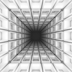 Wall Mural - abstract white architecture tunnel background