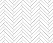 Black and white simple wooden floor herringbone parquet seamless pattern, vector