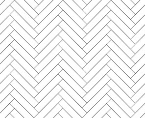 Black and white simple wooden floor herringbone parquet seamless pattern, vector