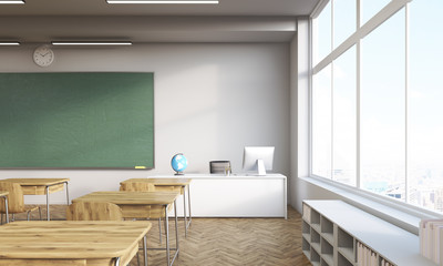 Classroom with panoramic window