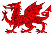 Welsh Dragon With a Bevel Effect