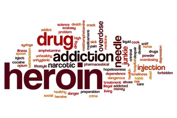 Sticker - Heroin word cloud