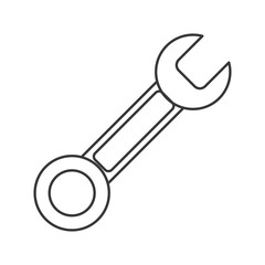 Sticker - flat design wrench tool icon vector illustration