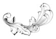 Vintage Baroque Ornament Swirl Victorian Engraving Floral Filigree