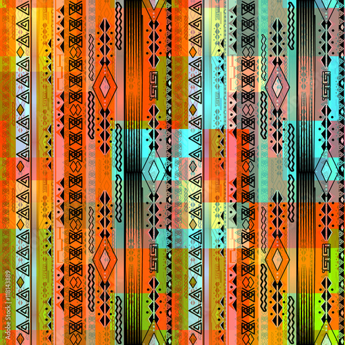 Dekoracja na wymiar  etno-afrykanski-abstrakcyjny-wzor-bez-szwu-plemiennych-z-elementem-ludowym