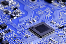A Micro Chip On An Electronic Board