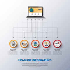 Wall Mural - business Infographic Template. Data Visualization. Can be used f