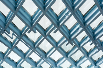 Steel and glass ceiling pattern