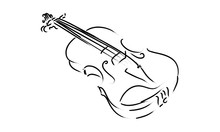 Violin Instrument Drawing Music Sign Symbol Classic