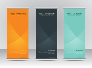 roll up banner stand template