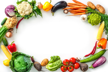 Wall Mural - Frame of assorted fresh vegetables