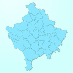  Kosovo blue map on degraded background vector