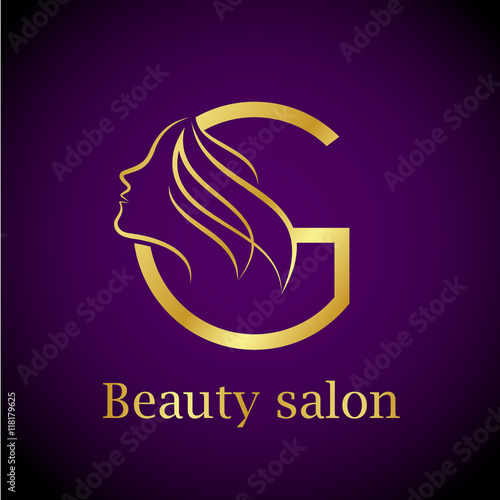 Abstract Letter G Logo Gold Beauty Salon Logo Design Template Stock Vector Adobe Stock