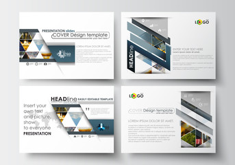 Wall Mural - business templates for presentation slides. easy editable layouts in flat design. abstract multicolo