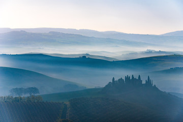 Wall Mural - The green field Tuscany Italy