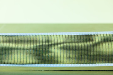 Closeup tennis table with net