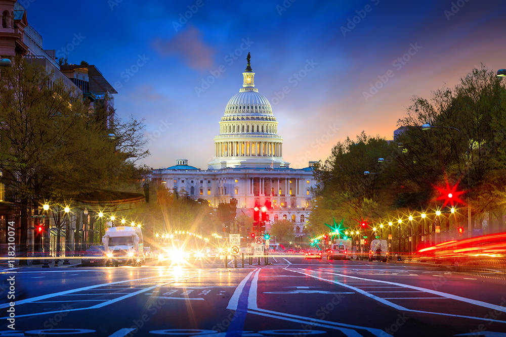 Capitol building in Washington DC - obrazy, fototapety, plakaty 