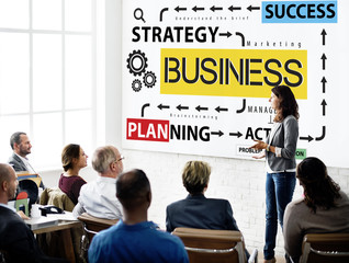 Wall Mural - Business Planning Strategy Success Action Concept