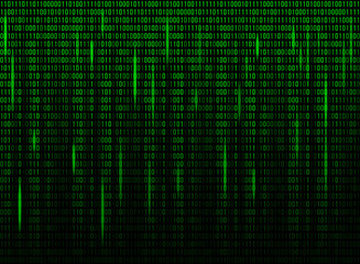 Computer screen binary data code