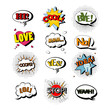 © skypicsstudio - Vector set of speech bubbles with text. Illustration in pop art style. Design elements, clouds, message templates
