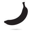 Banana. Silhouette icon