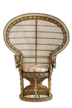 Peacock Chair Wicker Rattan Bamboo Rare Vintage