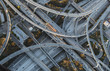 © Chris Sattlberger/Blend Images - Aerial view of highway interchange in cityscape