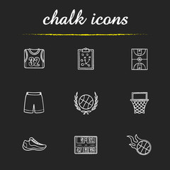 Sticker - Basketball icons set