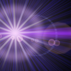 Wall Mural - big star with long violet rays.