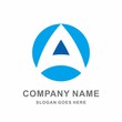 © rockyramone - Monogram Letter A Triangle Arrow Geometric Circle Vector Logo Template