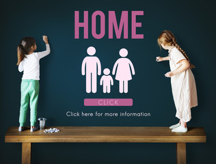 Wall Mural - Family Care Genealogy Love Related Home Concept